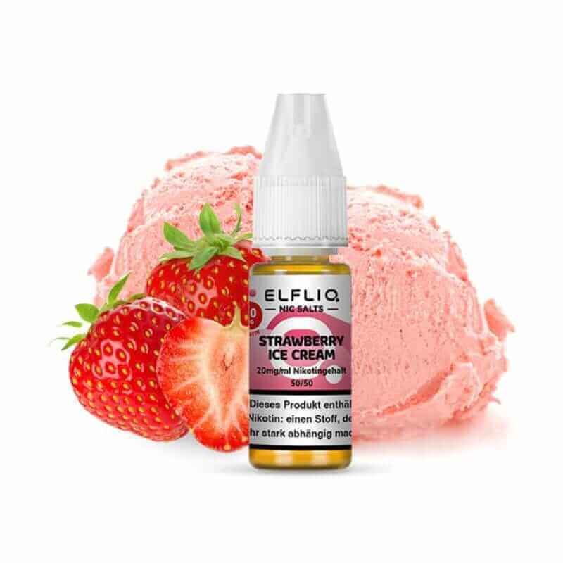 ELFBAR ELFLIQ - Strawberry Ice Cream Nikotinsalz Liquid 10 ml - Haus des Dampfes